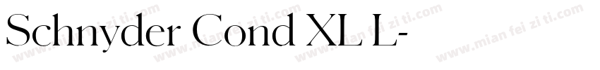 Schnyder Cond XL L字体转换